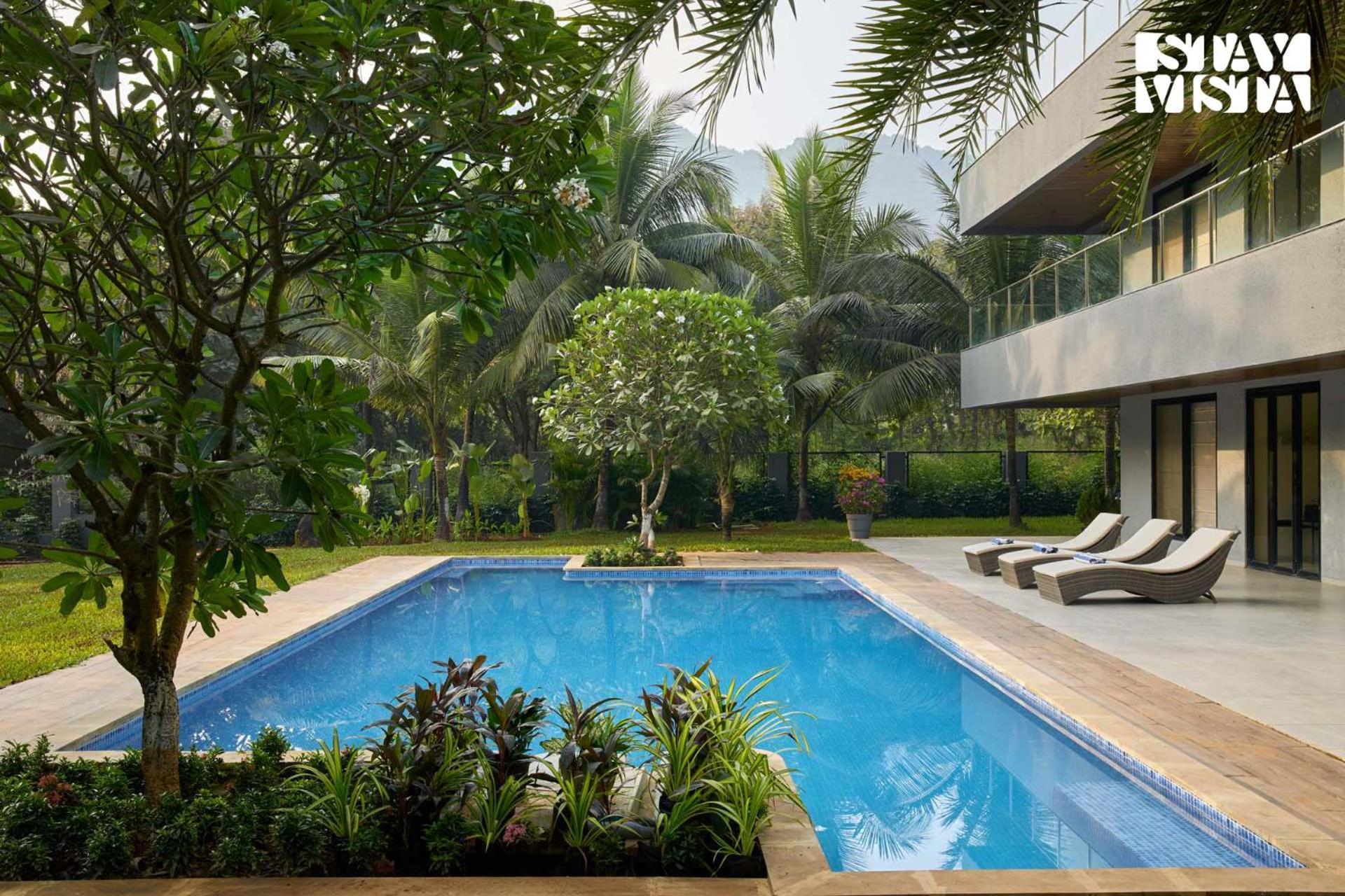 Reflection House By Stayvista With Pool, Terrace Bar, Indoor Games & Exquisite Interiors In A Nutshell Alībāg Exterior foto